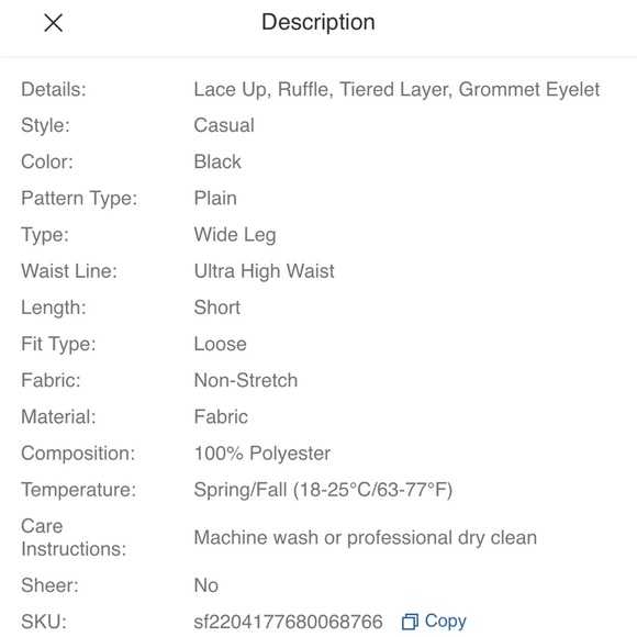 $12! Brand New: High Waist Grommet Lace Up Front Ruffle Trim Shorts - Picture 9 of 10